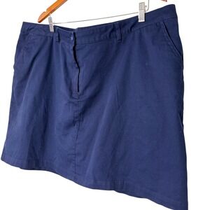Ellos‎ Womens Skort Pull On Navy Blue Stretch Casual Size 22